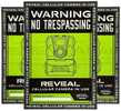 Tactacam's REVEAL No-Trespassing Signs inform potential intruders of active REVEAL cellular cameras in the area. Protect your property with high visibility signage. 3 available per package.