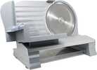 This 8-1/2" meat slicer includes two blades and a handy built-in tray to catch sliced meats. Use the standard blade for deli thin cuts or the serrated blade for crusty breads or fibrous meats. Th...