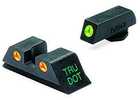 Meprolight Tru-Dot Night Sight Set - Glock 9mm .357 40 S&W .45 Gap Fixed Green/Orange