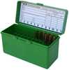 MTM Case-Gard RL6010 Ammo Box Flip-Top For .30-06/25-06 Rem/.270 Win Green Polypropylene 60Rd