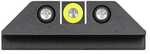 Night Fision Tritium Sight Set Yellow Front Black Back For Glock