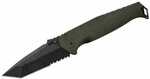 Schrade Melee Assisted Open With a Tanto 3.50" Blade And An OD Green Handle.