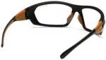 Pyramex Carhartt Carbondale Shooting Glasses Black And Tan With Clear Lens
