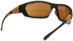 Pyramex Carbondale Heavy Duty Shooting Glasses Black And Tan With Sandstone Bronze Lens