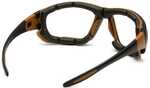 Pyramex Carhartt Carthage Shooting Glasses Black And Tan With Clear Anti-fog Lens