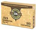 Patriot Sports .223 Rem. 55gr FMJ cartridge is manufactured on state-of-the-art equipment using onlypremium components. The cartridge is designed to be used as all-purpose cartridge for training sport...