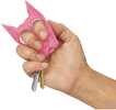 Personal Security Spike Self Defense Keychain - Pink