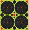 Pro-Shot 3" SplatterShot Green Bullseye Targets Peel And Stick With Pasters 48/ct