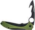 Remington Sportsman Folding Skinner Knife 3.25" Guthook OD Green And Black