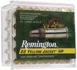 Remington .22 Yellow Jacket Rimfire Ammunition is a perfect option for small game due to the plated truncated cone hollow point style. This style allows you to easily harvest game while minimizing dam...