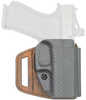 Versacarry VSL211G19 V-Slide OWB Brown Leather/Polymer Belt Slide Fits Glock 19 Right Hand