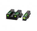 HIVIZ LiteWave H3 Sight Green LitePipe/White Front Ring Fits S&W M&P EZ380
