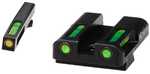 HIVIZ LiteWave H3 Sight Green LitePipe/Orange Front RIng Fits Glock Models Chambered In 9mm Luger 40 S&W And .357 Sig