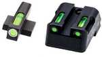 HIVIZ LiteWave H3 Sight Green LitePipe w/White Front Ring Fits Kimber 1911 Models