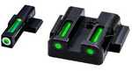 HIVIZ LiteWave H3 Sight Green LitePipe/White Front Ring Fits S&W Shield Models