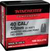 Winchester Bullets 40 Cal .400" 180 Grain Jacketed Hollow Point 100 Count