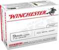 Winchester USA Handgun Ammunition 9mm Luger 115 Gr FMJ  100/Box