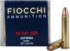 Fiocchi Magnum Shooting Dynamics Rimfire Ammunition .22 WMR 40 Gr JSP 50/Box