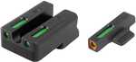 Truglo TFX Pro Tritium/Fiber-Optic Day/Night Sights Fit Novak LoMount Cut .270 Front / .450 Rear - Orange Outline Front/