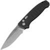 Locking Mechanism: Automatic Button Deployment with Manual Safety, Frame: Matte Black 6061-T6 Hard Anodized Aluminum with Fluted Texture, Deep Carry Louvred Pocket Clip: Stainless Steel Ambidextrous -...