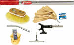 MARINE MAINTENANCE KITDeluxe Kit6' Telescoping Extension Handle6" Soft Deck BrushDeluxe "Water Sprite" Mop3-in-1 Boat Hook10" Curved AdapterPVA Towel12" Stainless SqueegeeSnap-Stick .45oz Tube