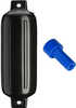 Polyform G-4 Twin Eye Fender 6.5" x 22" - Black w/Air Adapter