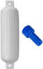 Polyform G-4 Twin Eye Fender 6.5" x 22" - White w/Air Adapter