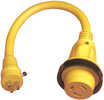 Marinco Pigtail Adapter Plus - 30A Female To 15A Male