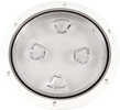 Beckson 8" Clear Center Screw-Out Deck Plate - White