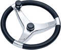 Ongaro Evo Pro 316 Cast Stainless Steel Steering Wheel w/Control Knob - 13.5" Diameter