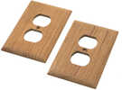 Whitecap Teak Outlet Cover/Receptacle Plate - 2 Pack