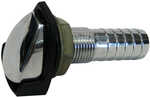 Gas Tank VentChrome Plated Zinc Alloy with Black Polymer Splash GuardRemovable 30 Mesh Stainless Steel Wire Screen Flame Arrestor - for use with fuel applicationsHose Size: 5/8"Max Hull Thickness: 3/4...
