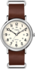 Timex Weekender 40 Slip Thru Leather Strap Watch - Brown