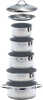 10-Piece Ceramic Nesting Cookware Set - Stainless Steel w/Non-Stick Coating - Induction Compatible - Oven SafeMade from high quality stainless steel with an aluminum core and ceramic coatingCompatible...