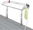 Tournament Series Cleaning Station - Dock Mount - 48"High Density Polyethylene - White w/Black TrimThis U.V. stabilized, high density polyethylene bait preparation and fish cleaning station will...