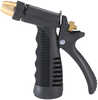 Hose NozzleSoft, black vinyl with finger grips, hold-open clip and stainless steel spring.The ergonomically-shaped, die-cast zinc hose nozzle body has a soft, black, vinyl grip for a comfortable hold....