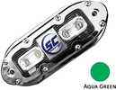 SCM-4 LED Underwater Light w/20' Cable - 316 SS Housing - Aqua GreenWith four LEDs, this compact underwater light is the perfect addition to every vessel. Available in any of our five colors, the SCM-...