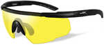 Wiley X Saber Advanced Sunglasses - Yellow Lens - Matte Black Frame