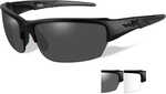 Wiley X Saint Sunglasses - Smoke Grey/Clear Lens - Matte Black Frame