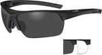 Wiley X Guard Advanced Sunglasses - Smoke Grey/Clear Lens - Matte Black Frame
