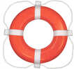 Foam Ring Buoy - 20" - Orange w/White RopeInspected and tested in accordance with U.S. Coast Guard regulations. All rings contain unicellular polyurethane foam for buoyancy.  Floating polypropylene gr...