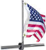 7/8"-1-1/4" SS Rail Mount Pulpit StaffFeatures:T304 stainless steelMounts to 7/8" to 1-1/4" railsComplete with split rings Round rails only15" Long with nylon rail clampFlag NOT INCLUDED