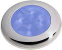 Hella Marine Slim Line LED Enhanced Brightness Round Courtesy Lamp - Blue Stainless Steel Bezel 12V