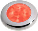 Hella Marine Slim Line LED Enhanced Brightness Round Courtesy Lamp - Red Stainless Steel Bezel 12V