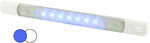 Hella Marine Surface Strip Light w/Switch - White/Blue LEDs - 12V