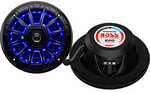 Boss Audio MRGB65B 6.5" 2-Way 200W Marine Full Range Speaker w/RGB LED Lights - Black - Pair