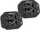 RIGID Industries D-Series PRO Flush Mount - Spot LED Midnight Edition Pair Black