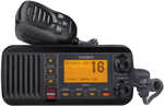 UM435 Fixed Mount VHF Radio - BlackFeatures:Front Panel DesignCMB Canadian Marine Broadcast &ldquo;B&rdquo; ChannelsInternational 4 digit ChannelsIPX8 / JIS8 SubmersibleKeys on Mic. &nbsp;16/09, Ch Up...