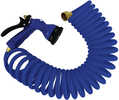 Whitecap 15' Blue Coiled Hose w/Adjustable Nozzle