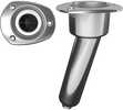 Mate Series Stainless Steel 15&deg; Rod &amp; Cup Holder - Drain - Oval Top